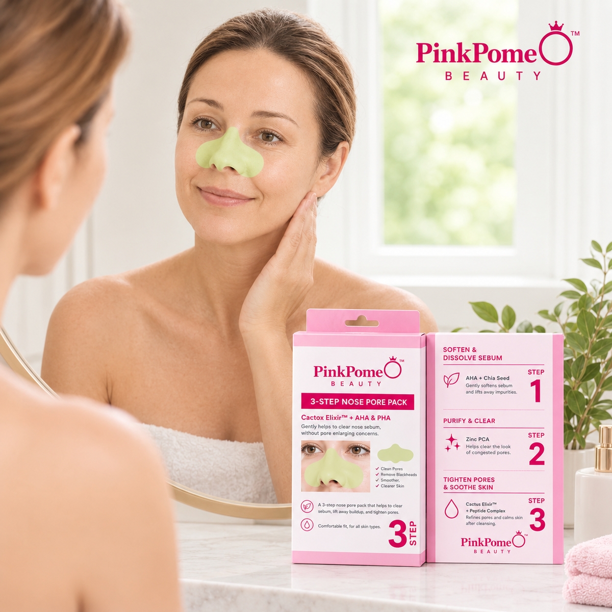 PinkPome skincare application