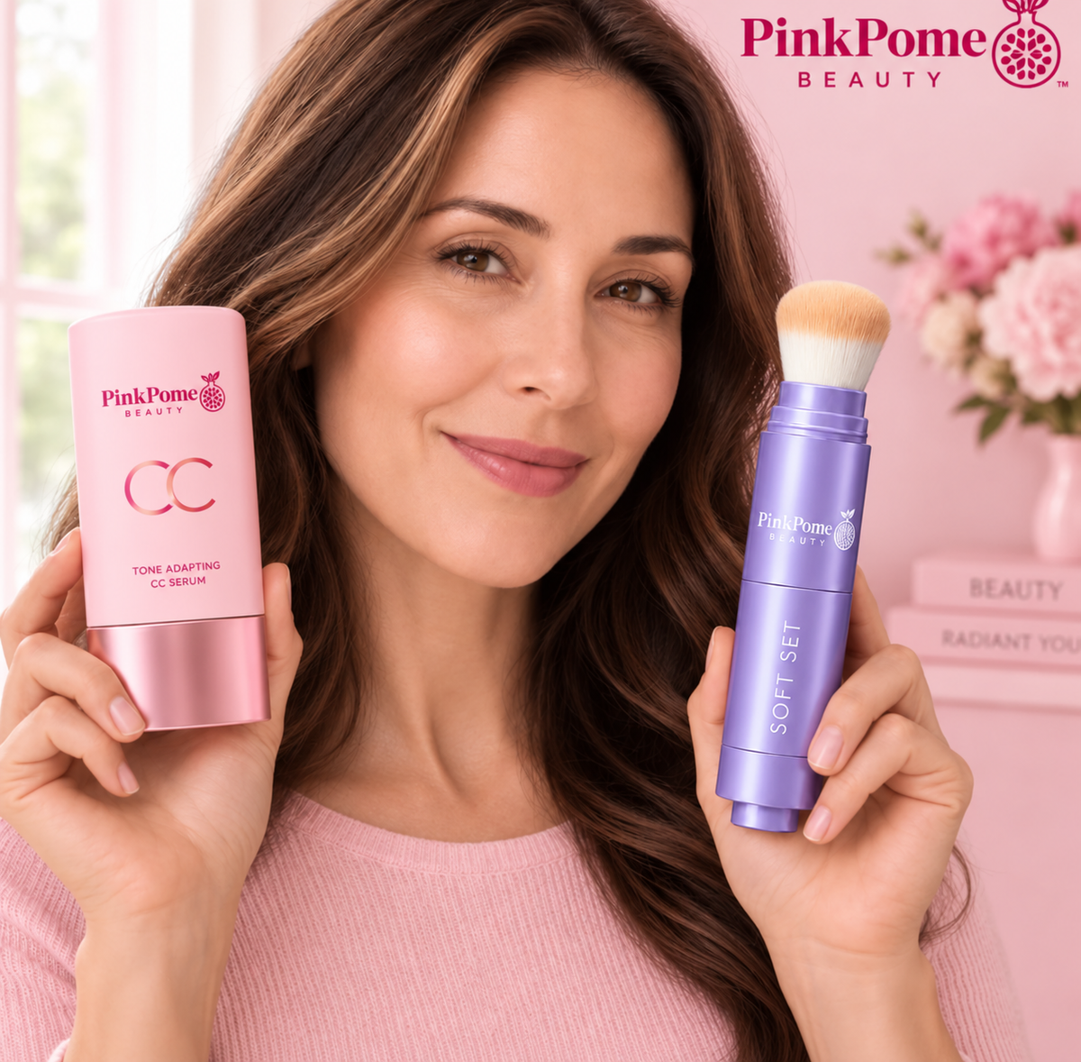 PinkPome skincare application