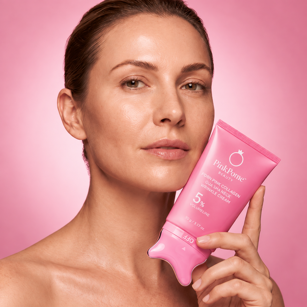PinkPome skincare application