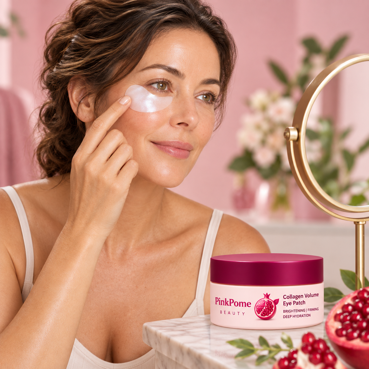 PinkPome skincare application